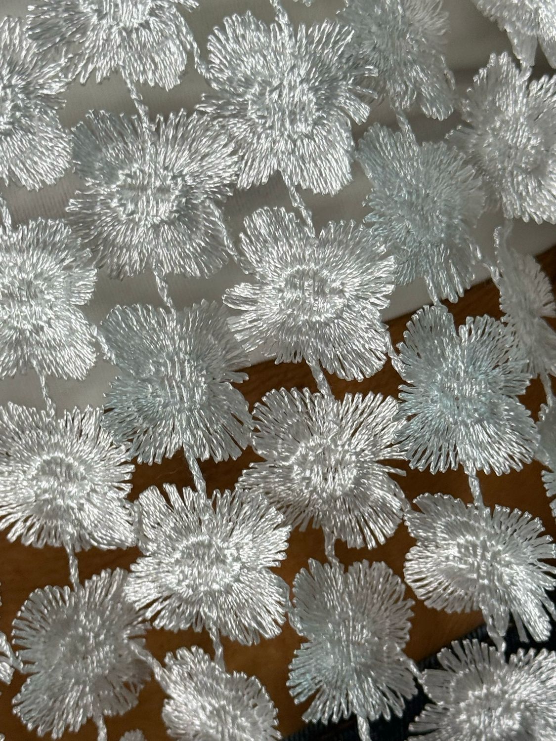 Floral Lace Overlay Top - White