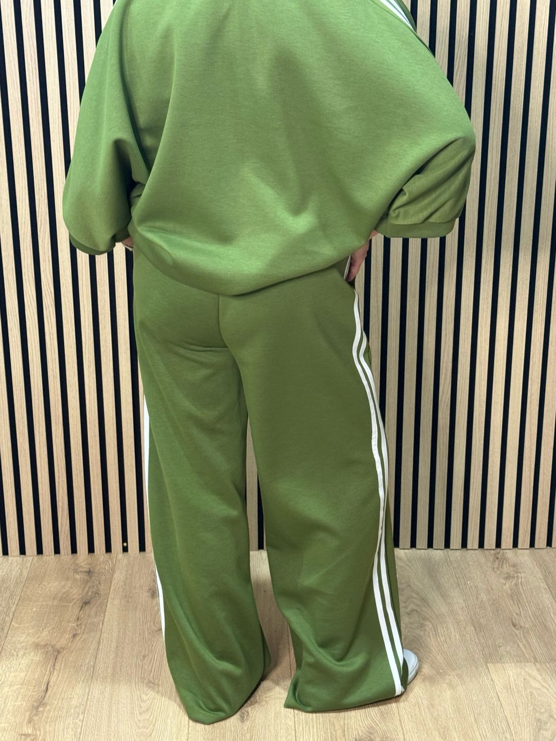 Sport Luxe Stripe Co-Ord Set - Green