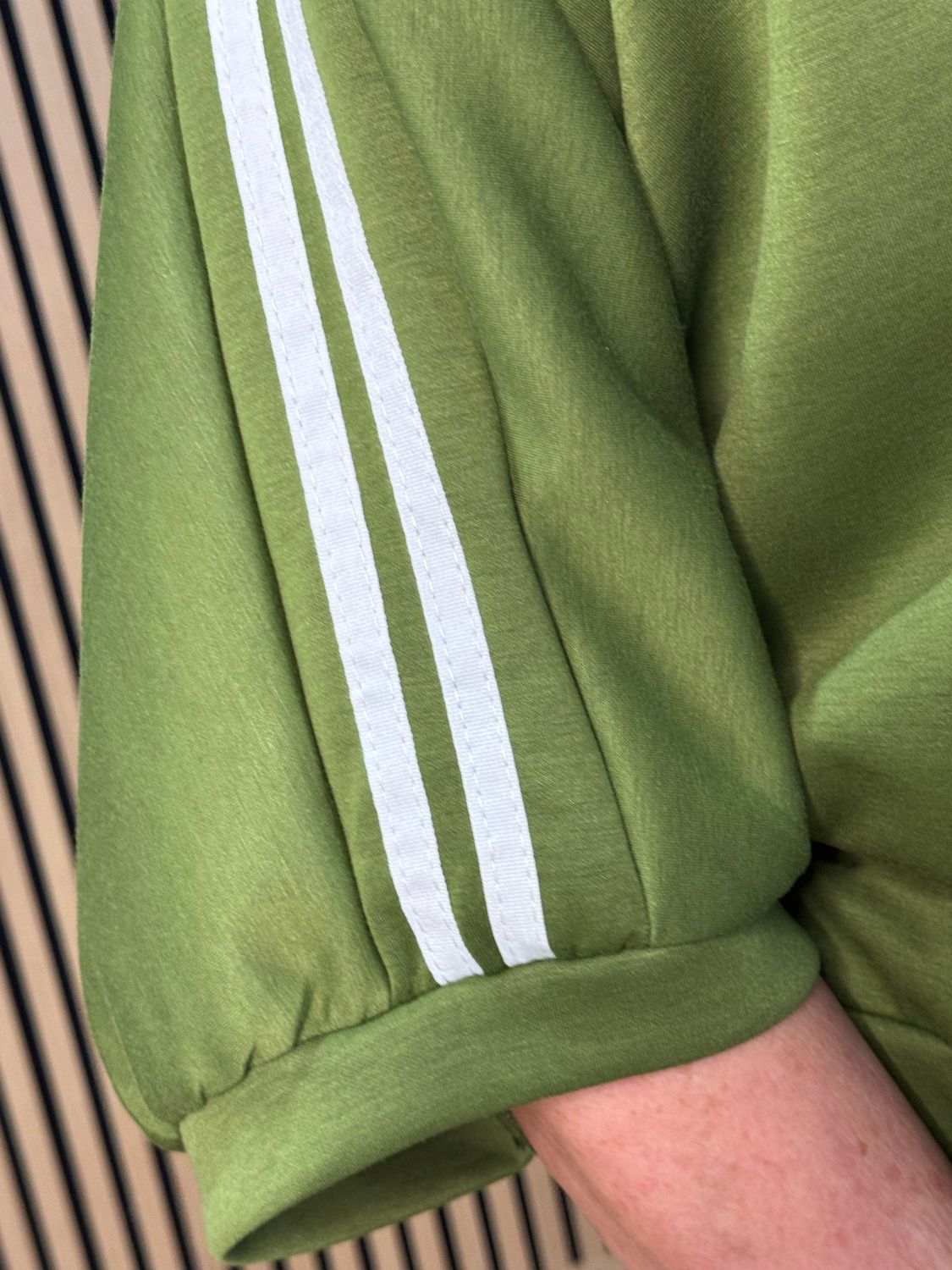 Sport Luxe Stripe Co-Ord Set - Green