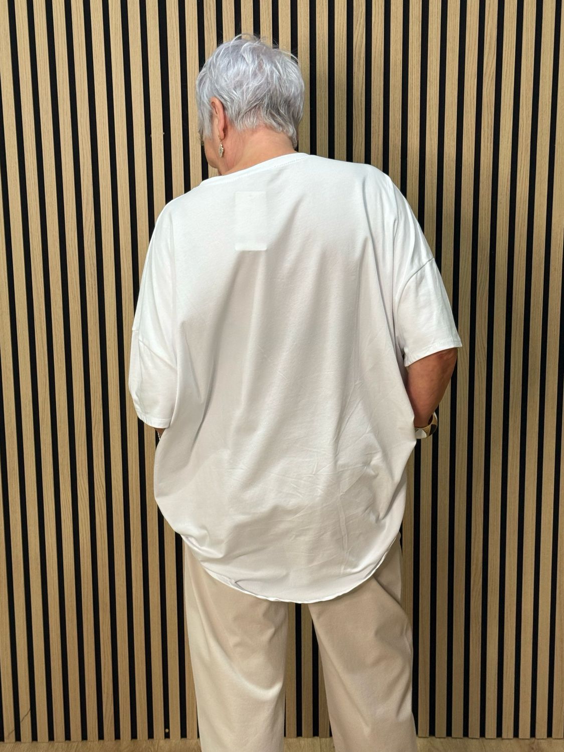 Embellished Flower Top - White