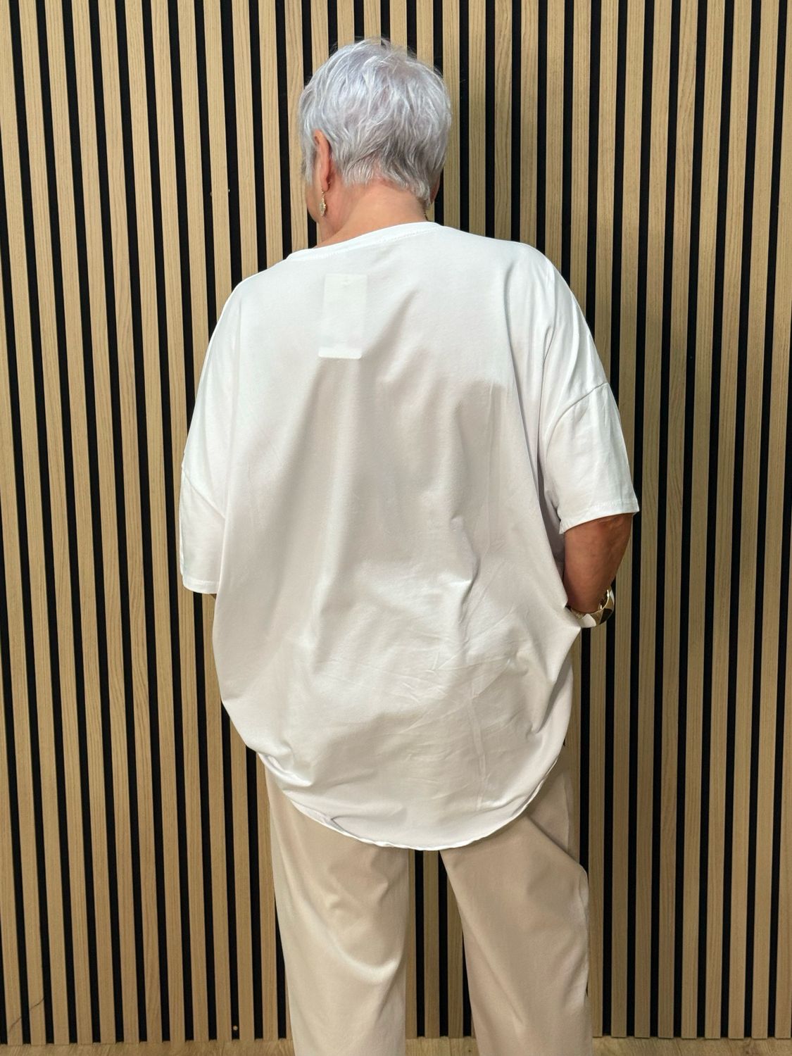 Embellished Flower Top - White