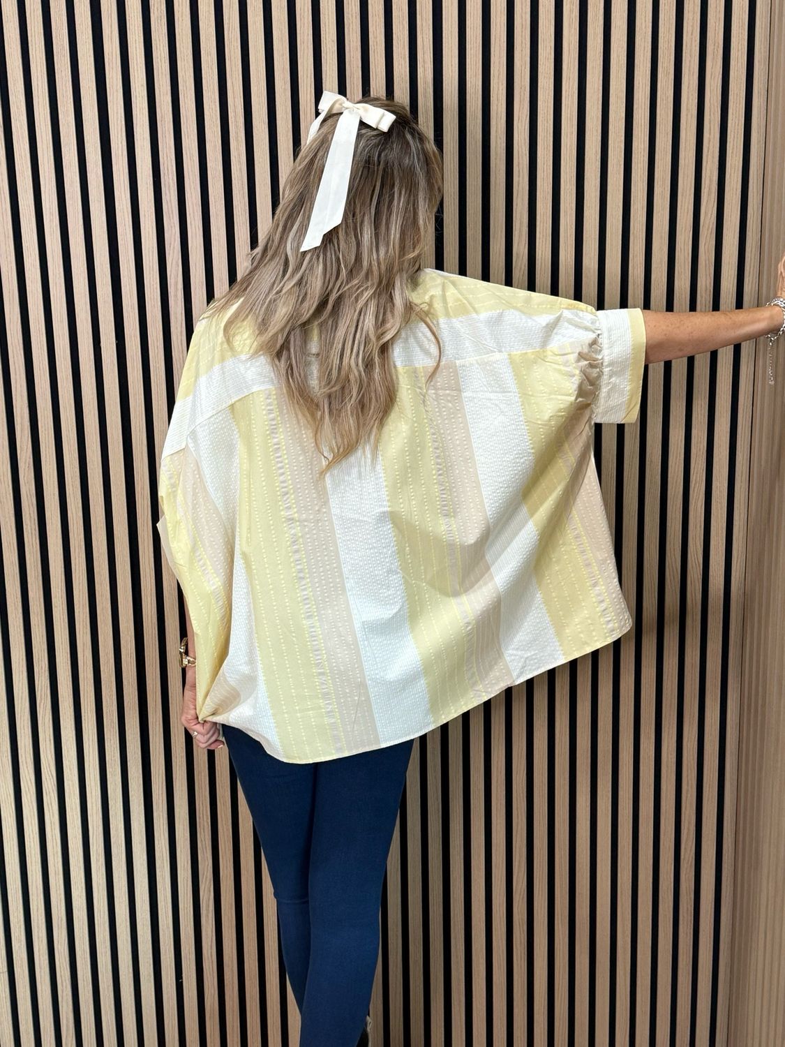 Oversized Textured Shirt - Lemon