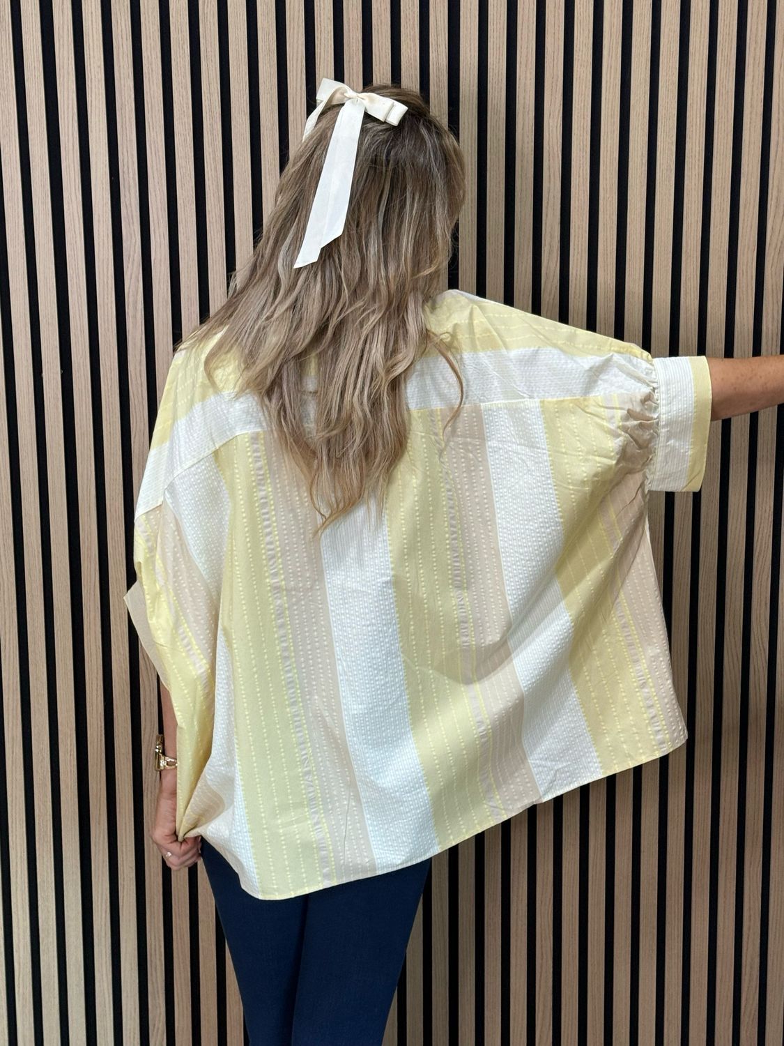 Oversized Textured Shirt - Lemon
