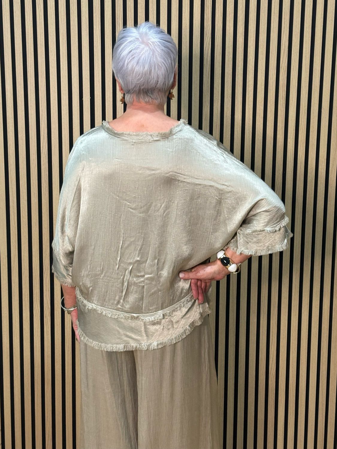 Frayed Edge Co-Ord Set - Bronze