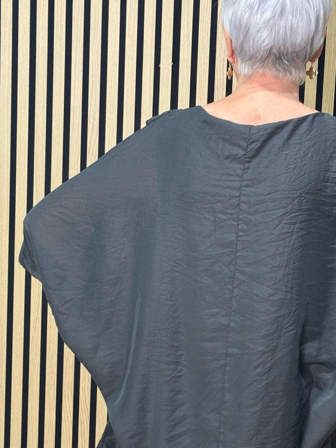 Layered Batwing Top - Black