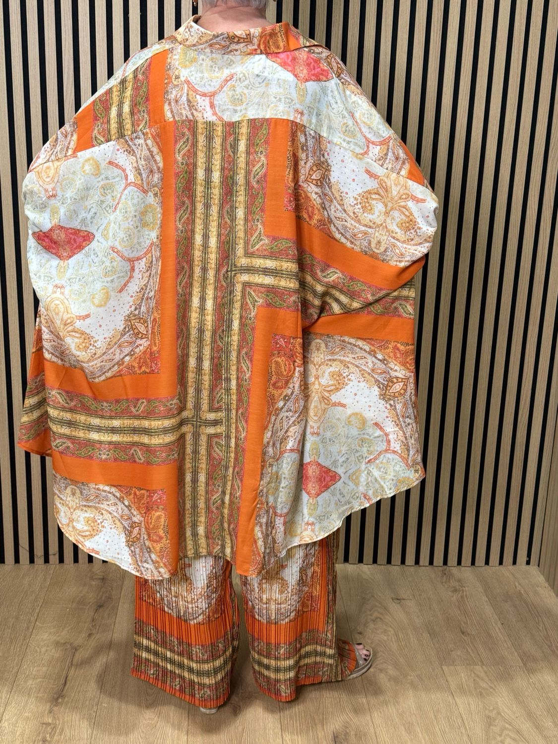 Paisley Print Co-Ord Set - Orange