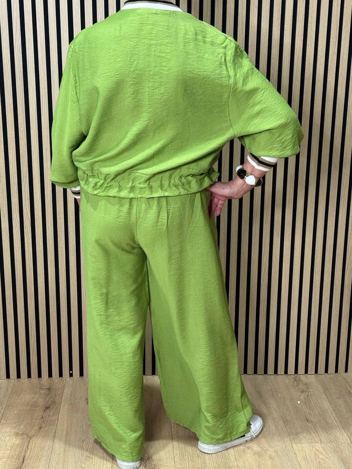 Zip Front Co-Ord Set - Green