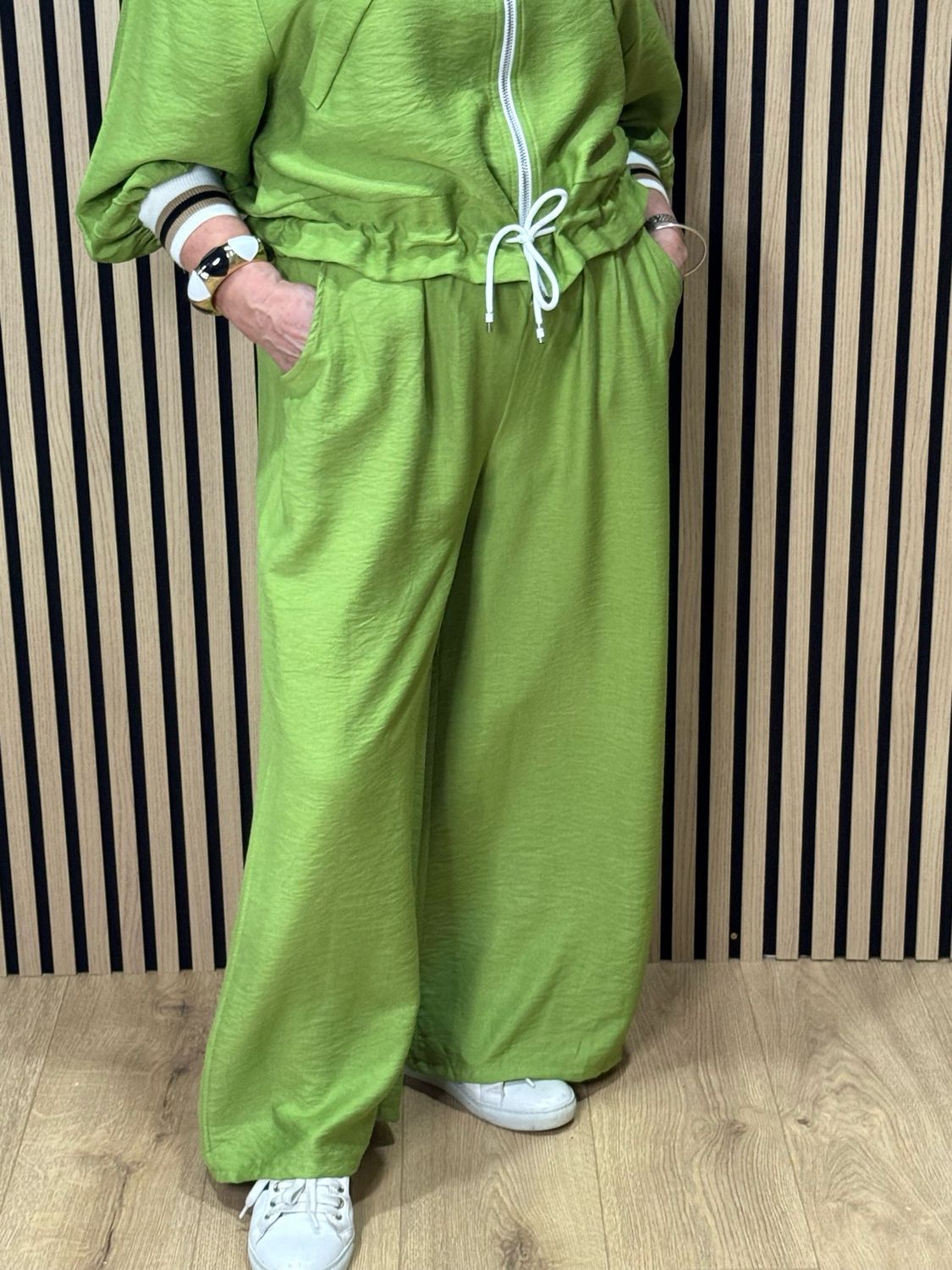 Zip Front Co-Ord Set - Green