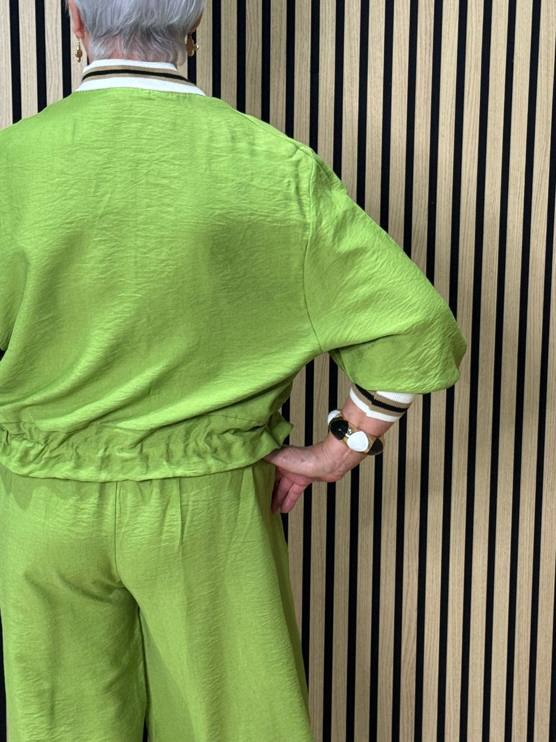 Zip Front Co-Ord Set - Green