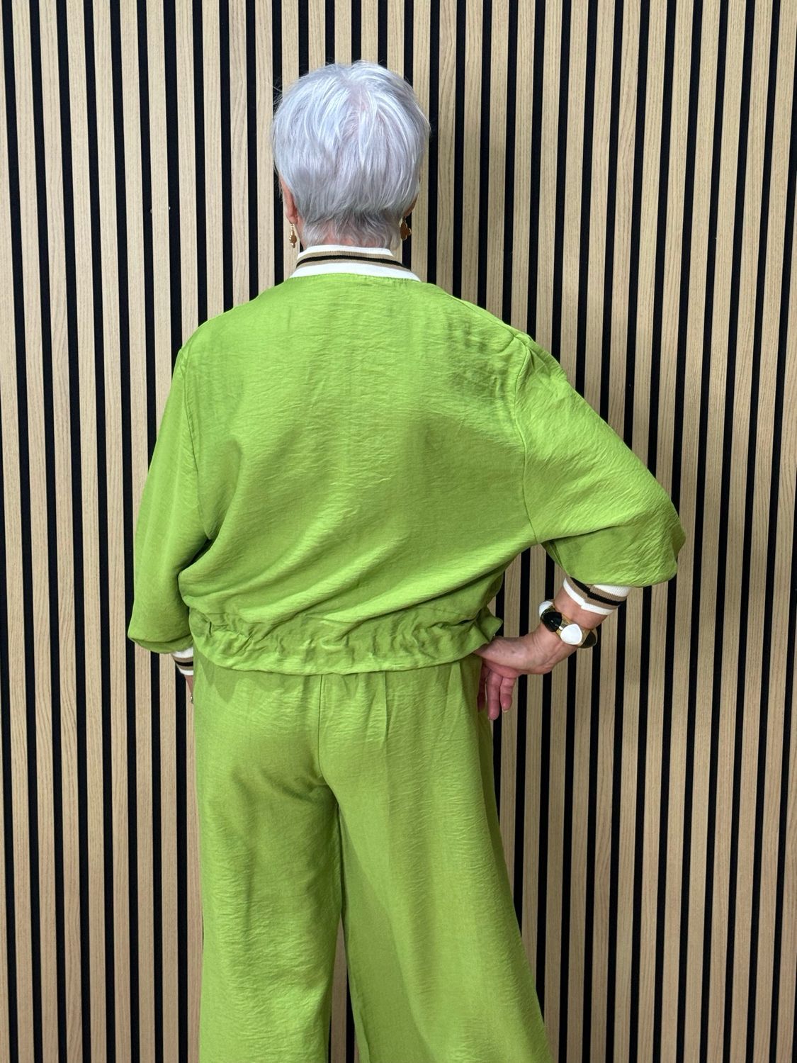 Zip Front Co-Ord Set - Green