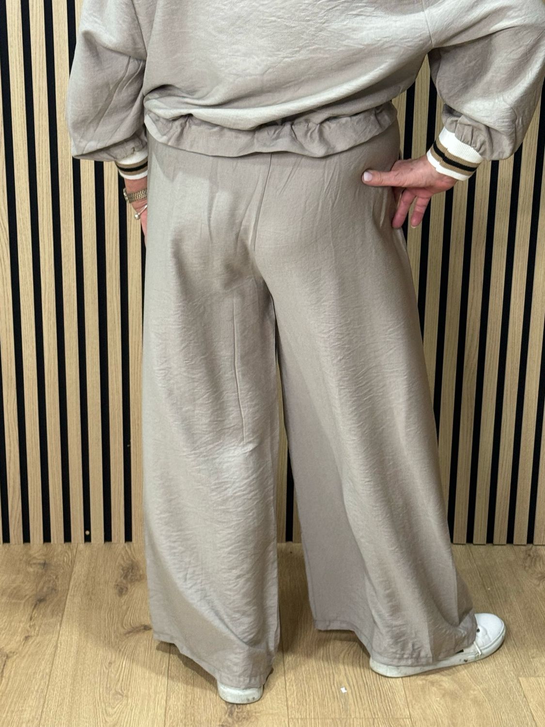 Zip Front Co-Ord Set - Taupe