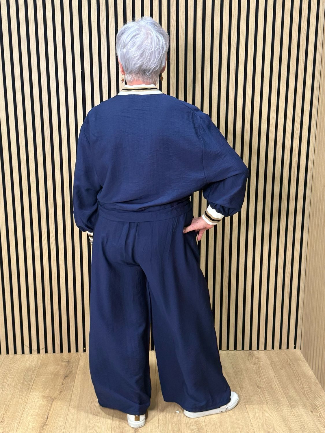 Zip Front Co-Ord Set - Navy