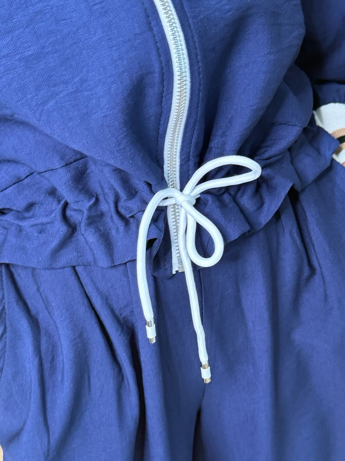 Zip Front Co-Ord Set - Navy