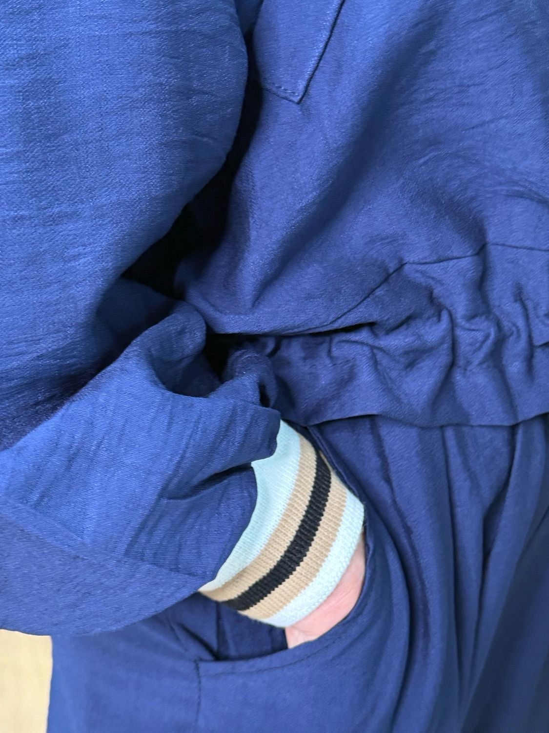 Zip Front Co-Ord Set - Navy