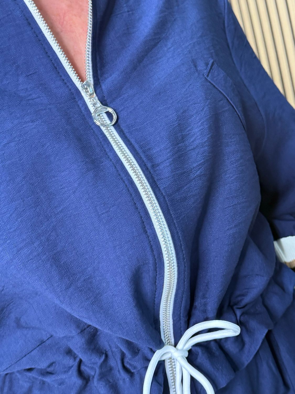 Zip Front Co-Ord Set - Navy