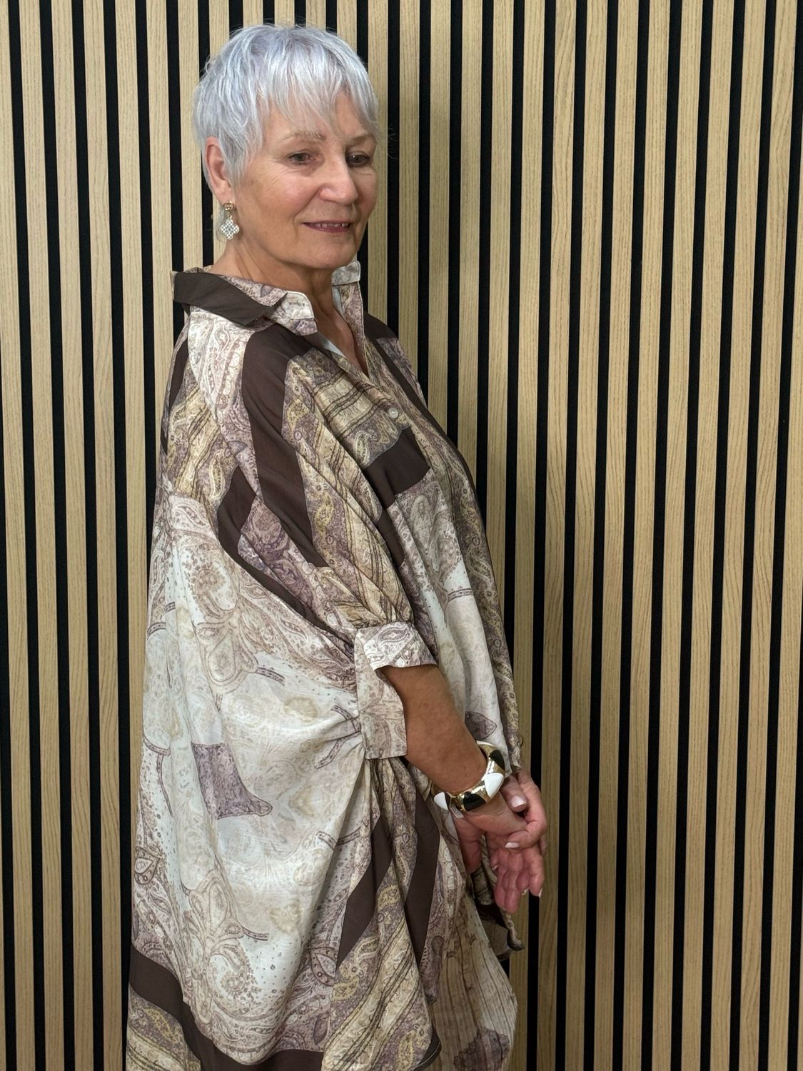 Paisley Print Co-Ord Set - Brown