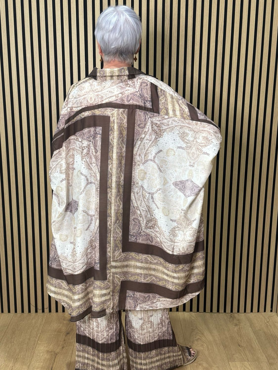 Paisley Print Co-Ord Set - Brown