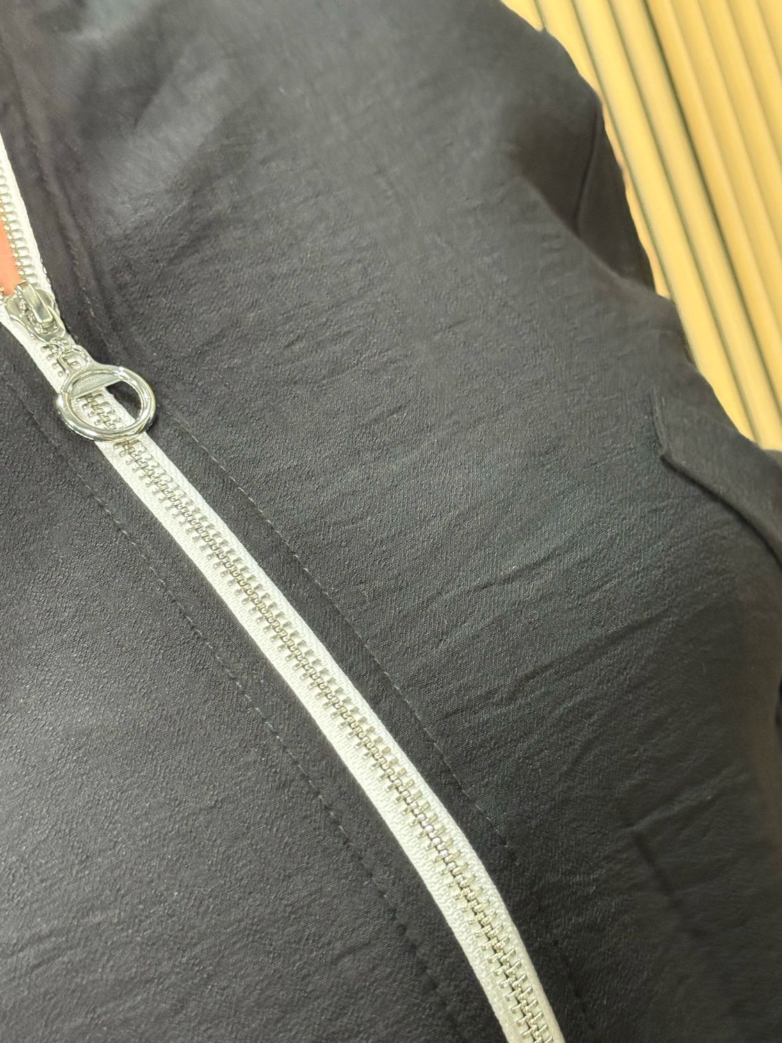 Zip Front Co-Ord Set - Black