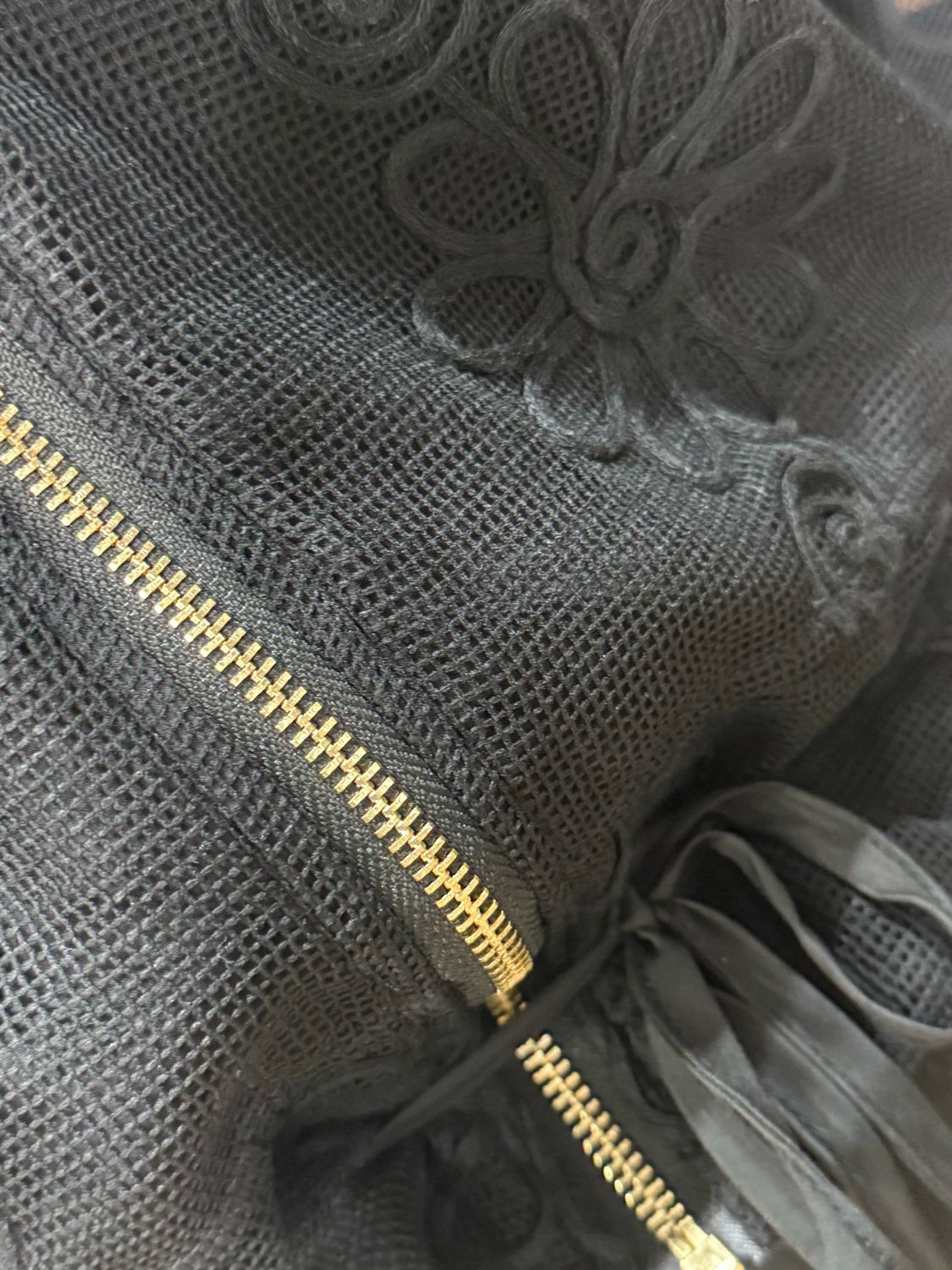 Floral Mesh Jacket - Black