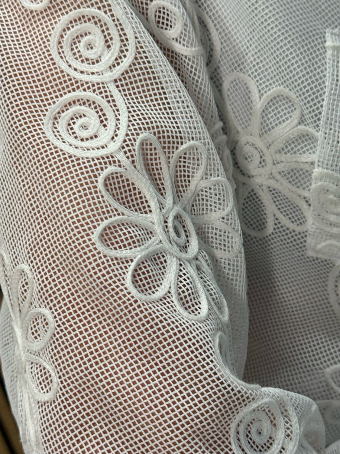 Floral Mesh Jacket - White