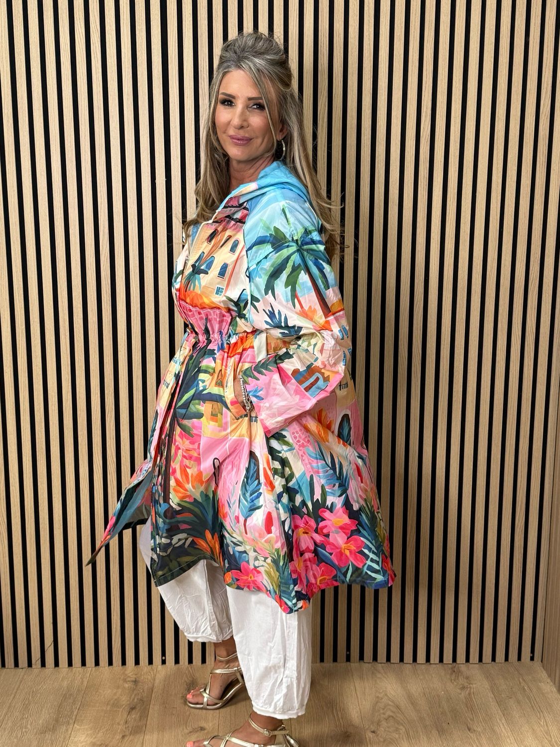 Tropical Print Jacket - Multi Colour