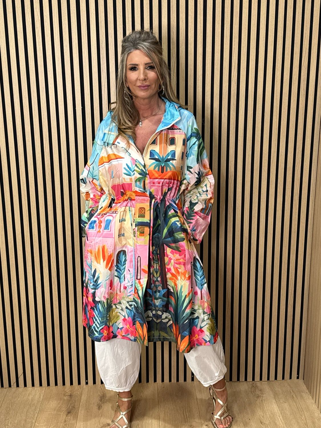 Tropical Print Jacket - Multi Colour