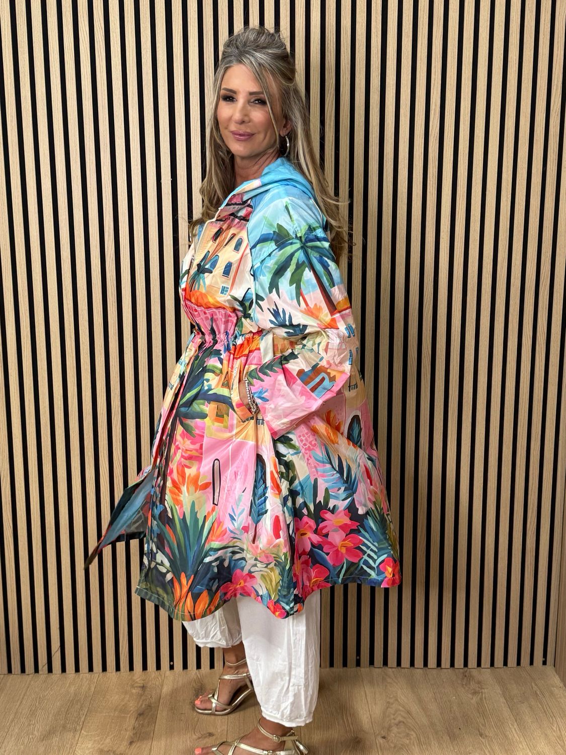 Tropical Print Jacket - Multi Colour