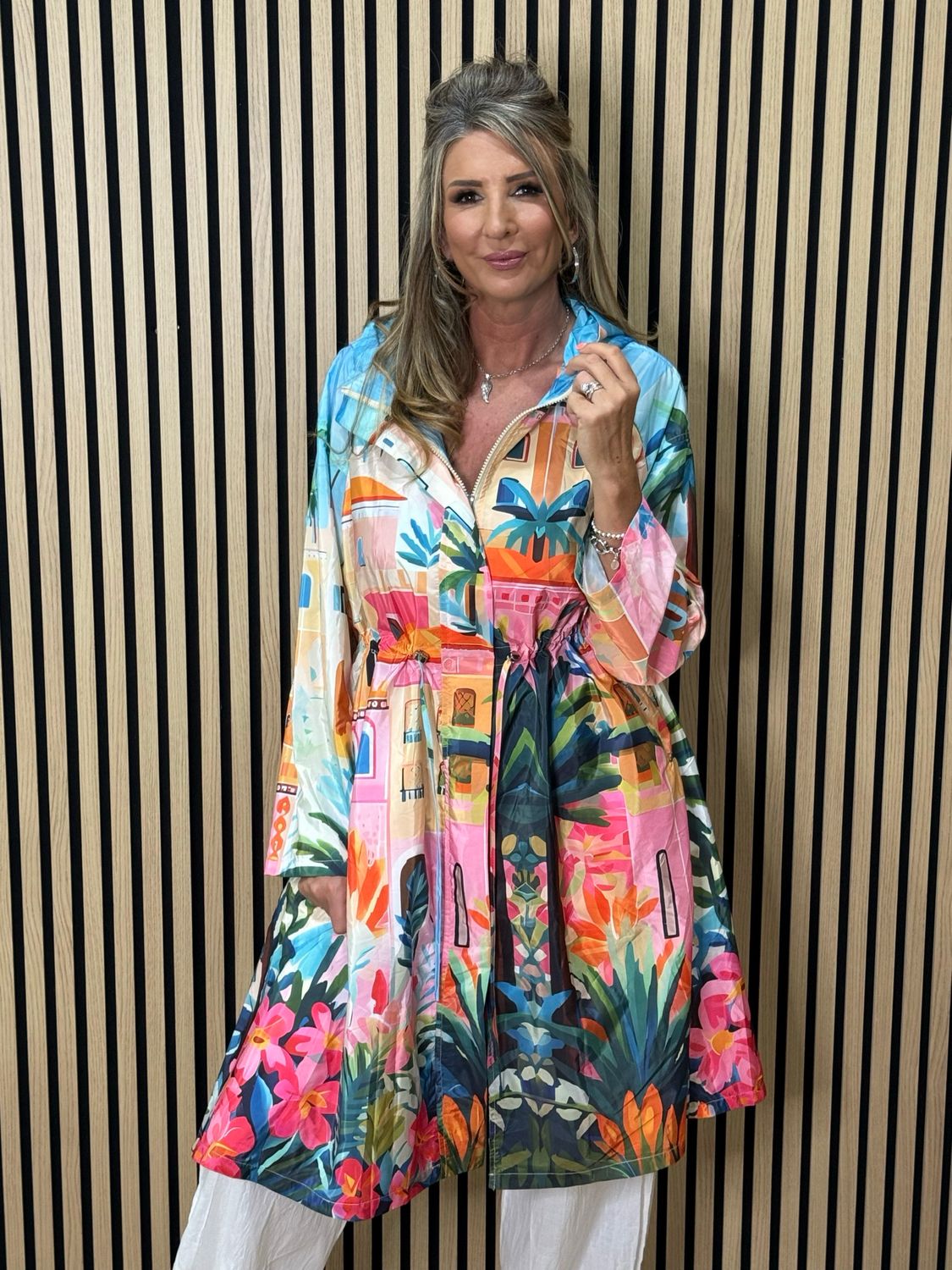 Tropical Print Jacket - Multi Colour