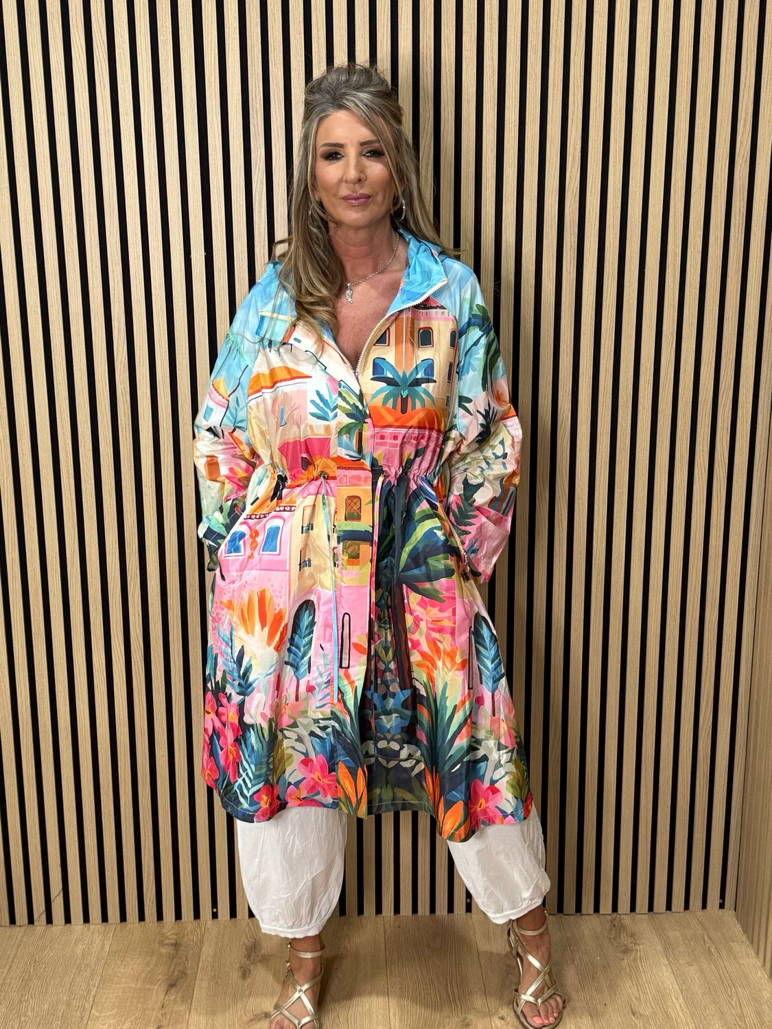 Tropical Print Jacket - Multi Colour