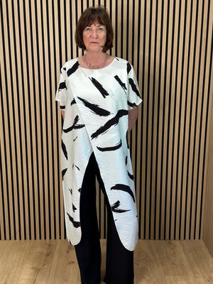 Abstract Print Co-Ord Set - Black