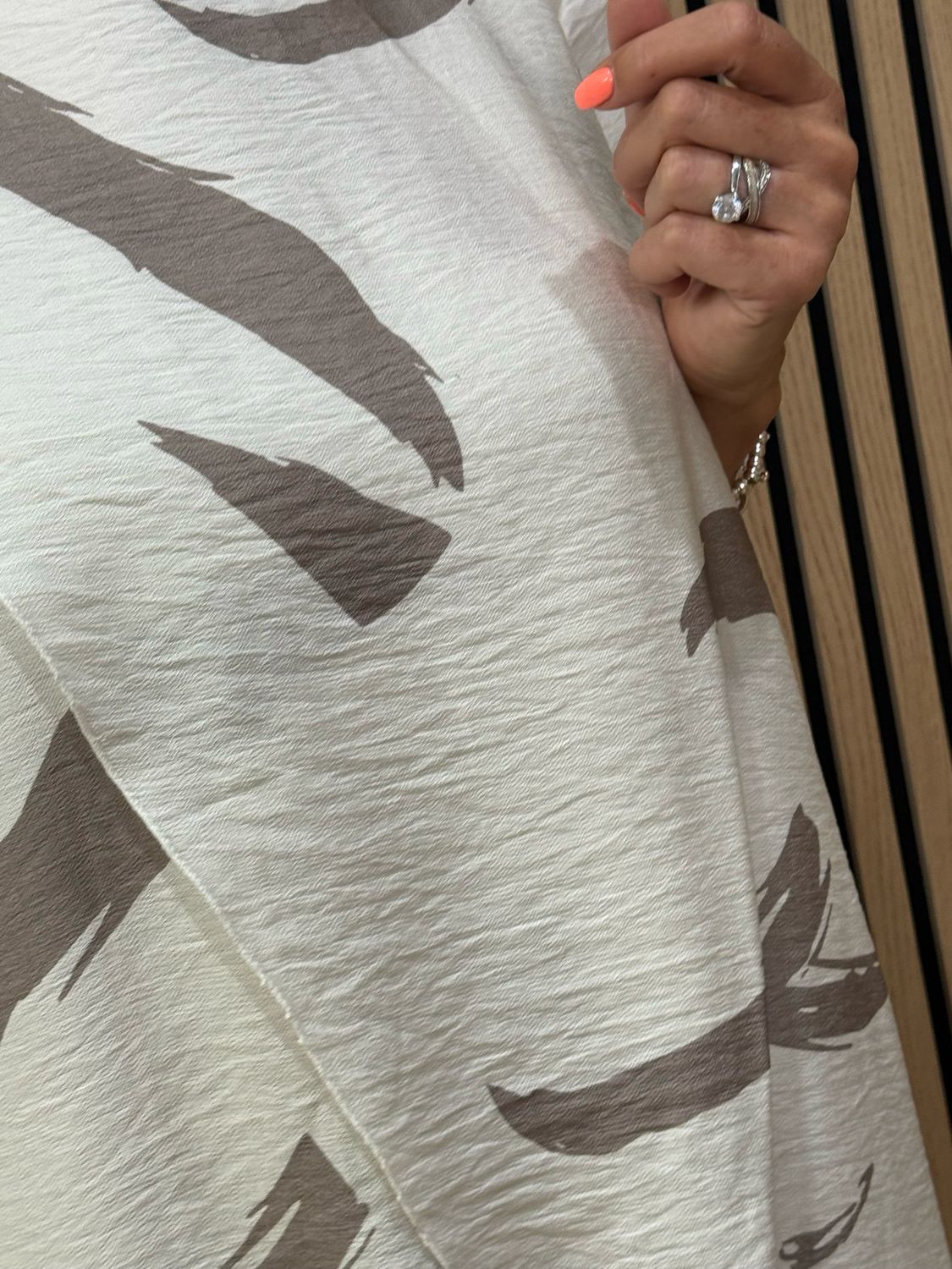 Abstract Print Co-Ord Set - Taupe