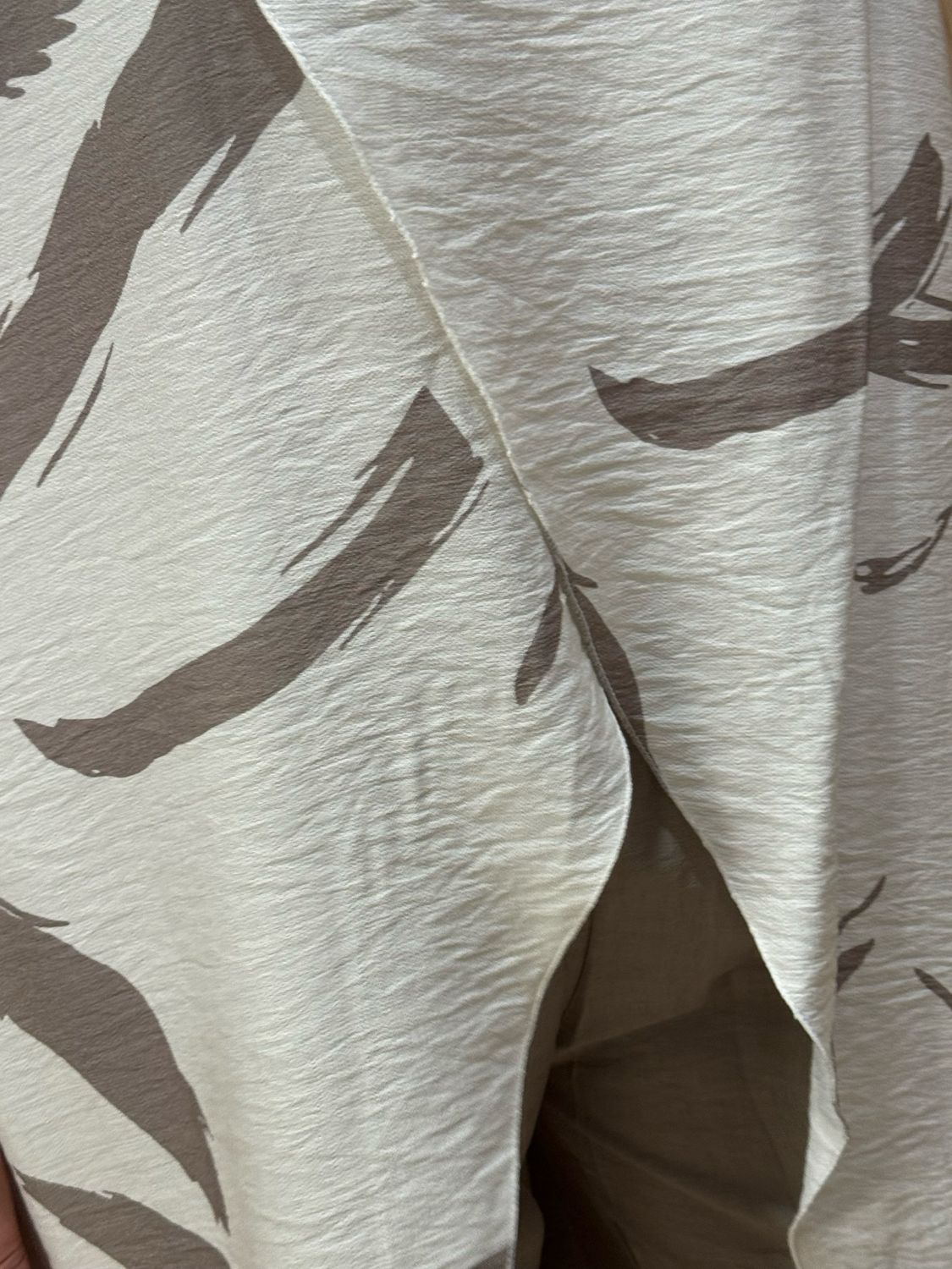 Abstract Print Co-Ord Set - Taupe