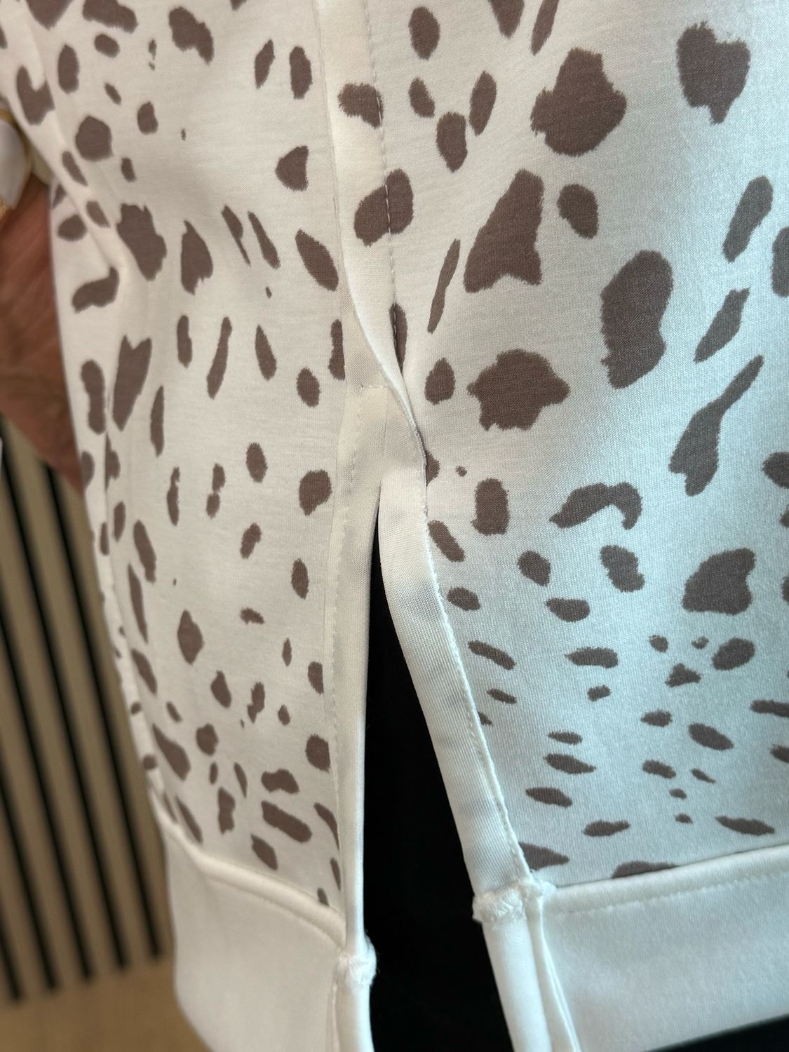 Leopard Print Top - White