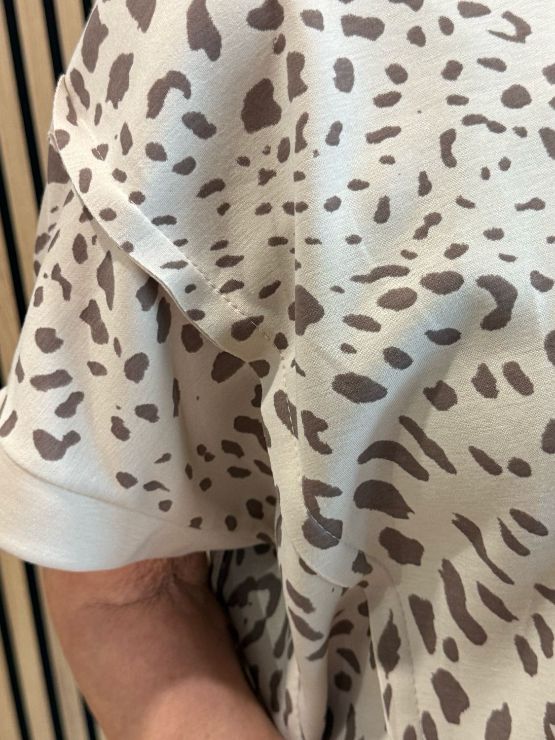 Leopard Print Top - Taupe