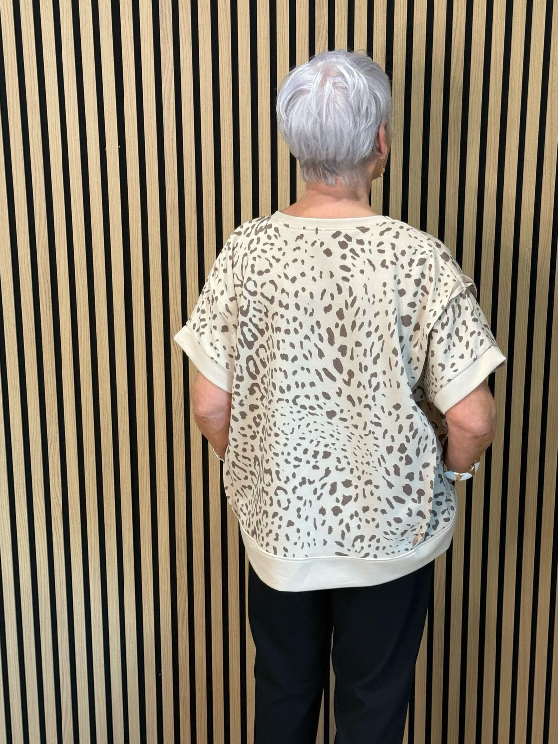 Leopard Print Top - Taupe
