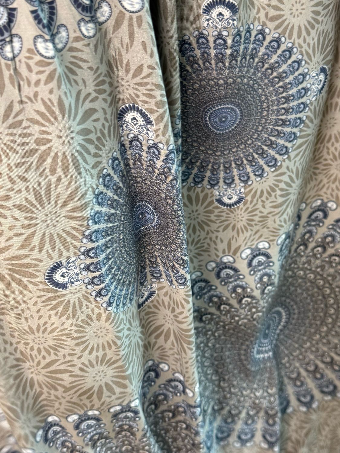 Printed Harem Pants - Grey