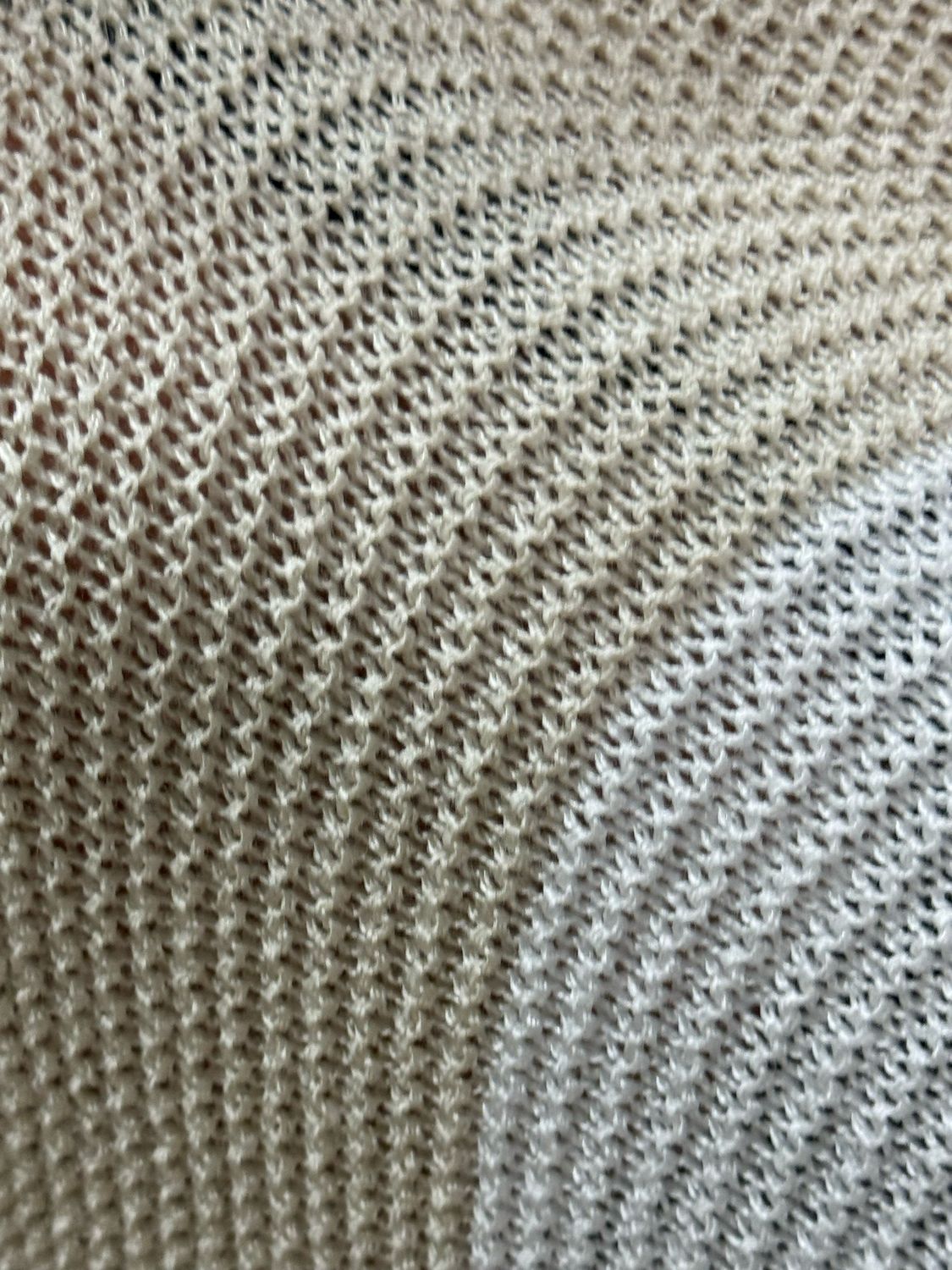 Striped Lightweight Knit Top - Cream/Brown/Gold