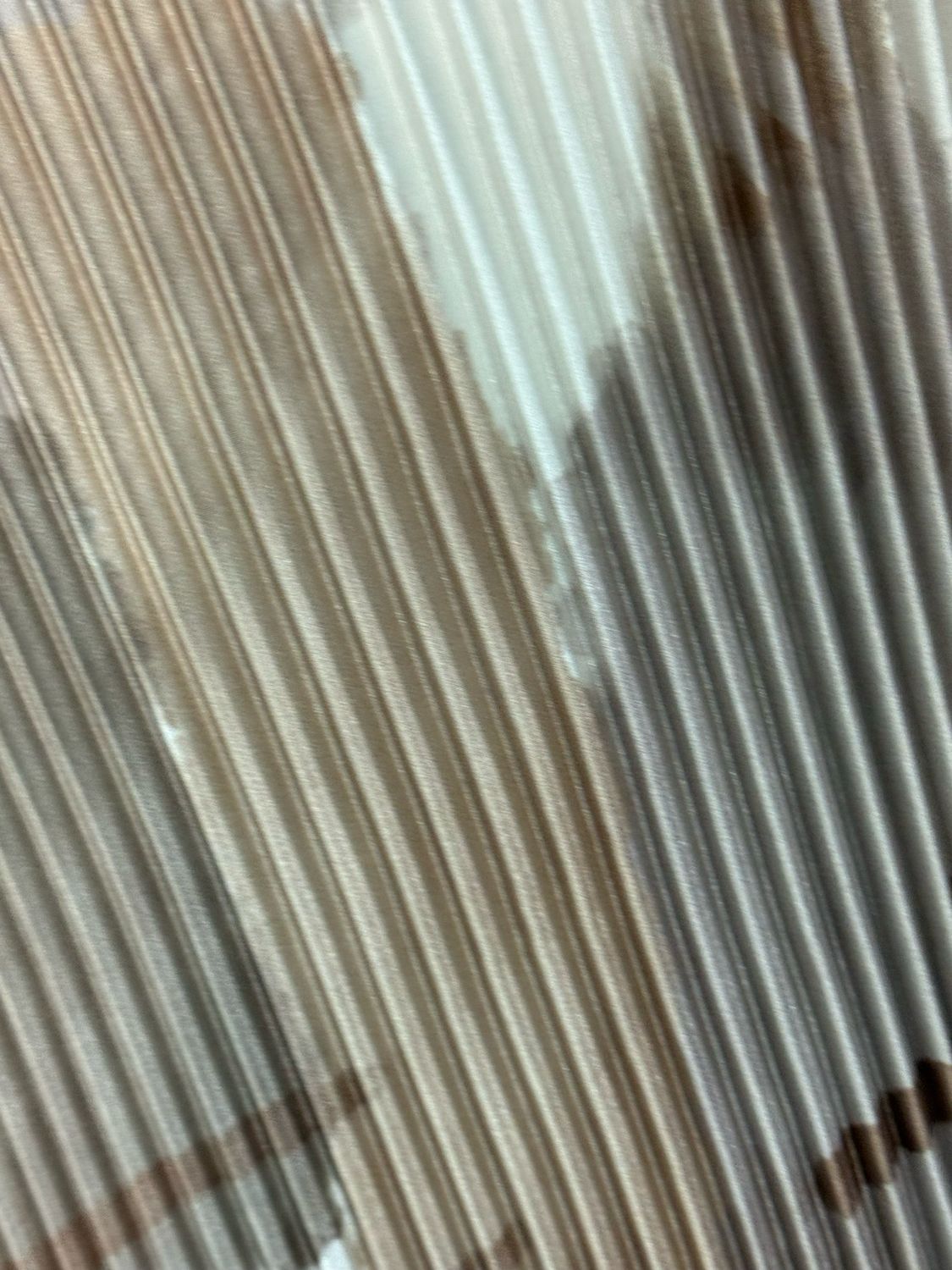 Pleated Abstract Print Midi Dress - Bronze/Cream