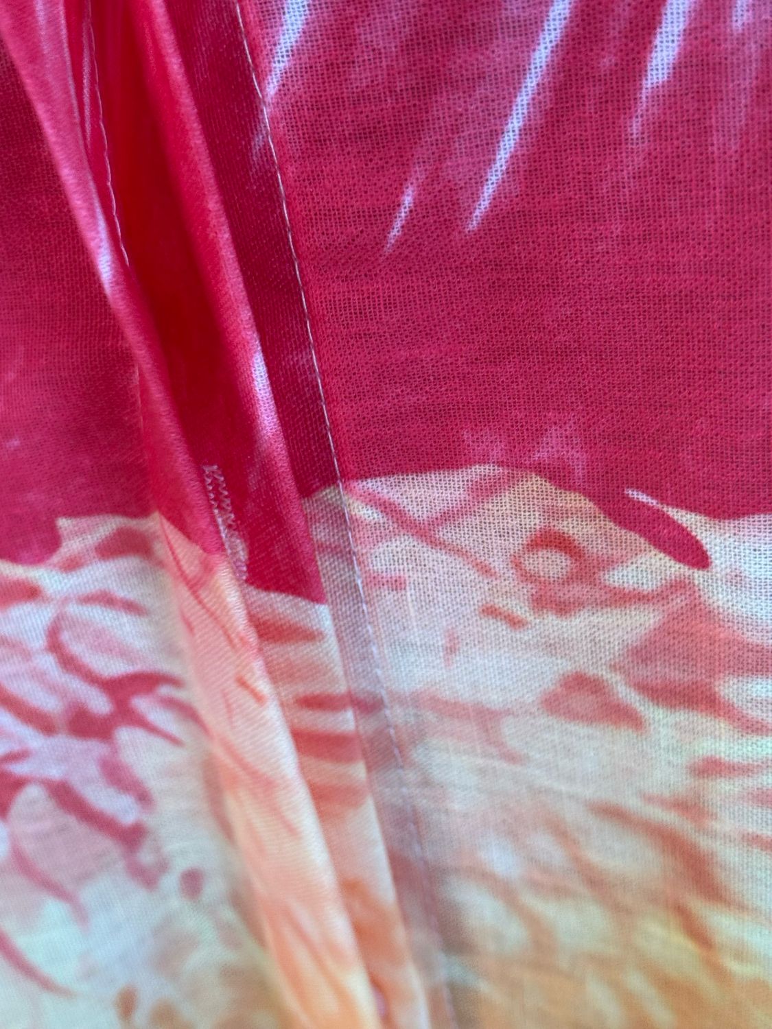 Oversized Floral Shirt Dress - White/Fuchsia