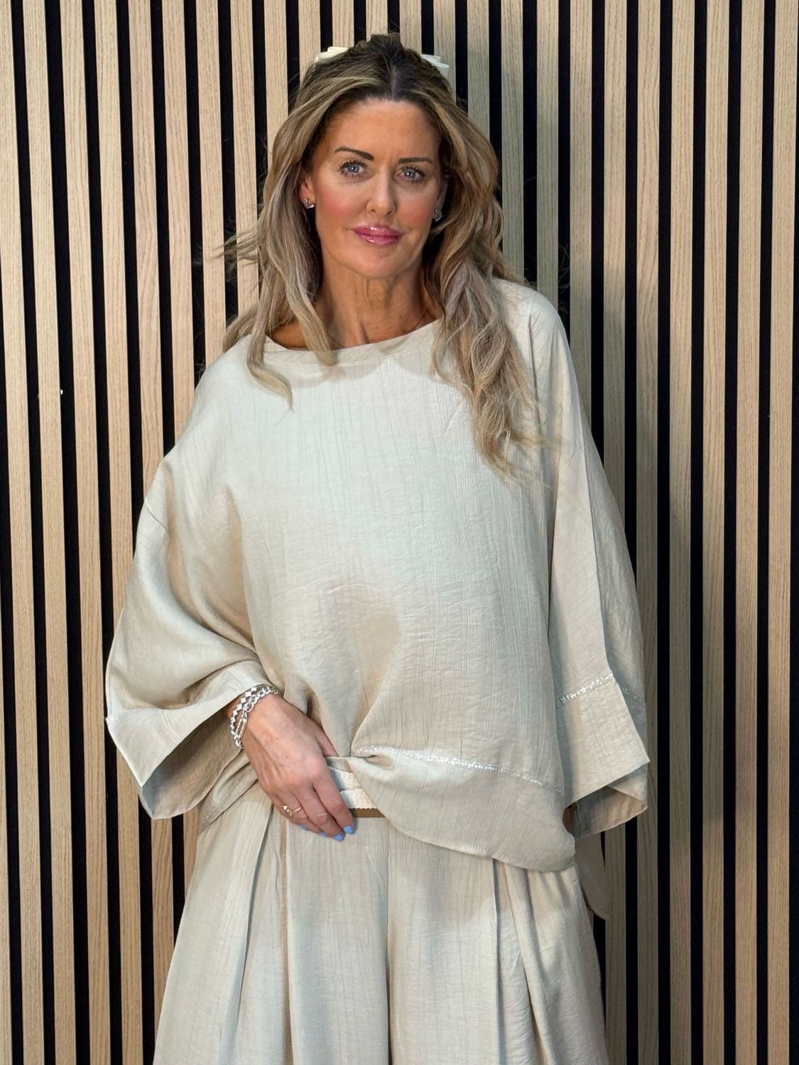 Soft Drape Co-Ord Set - Stone