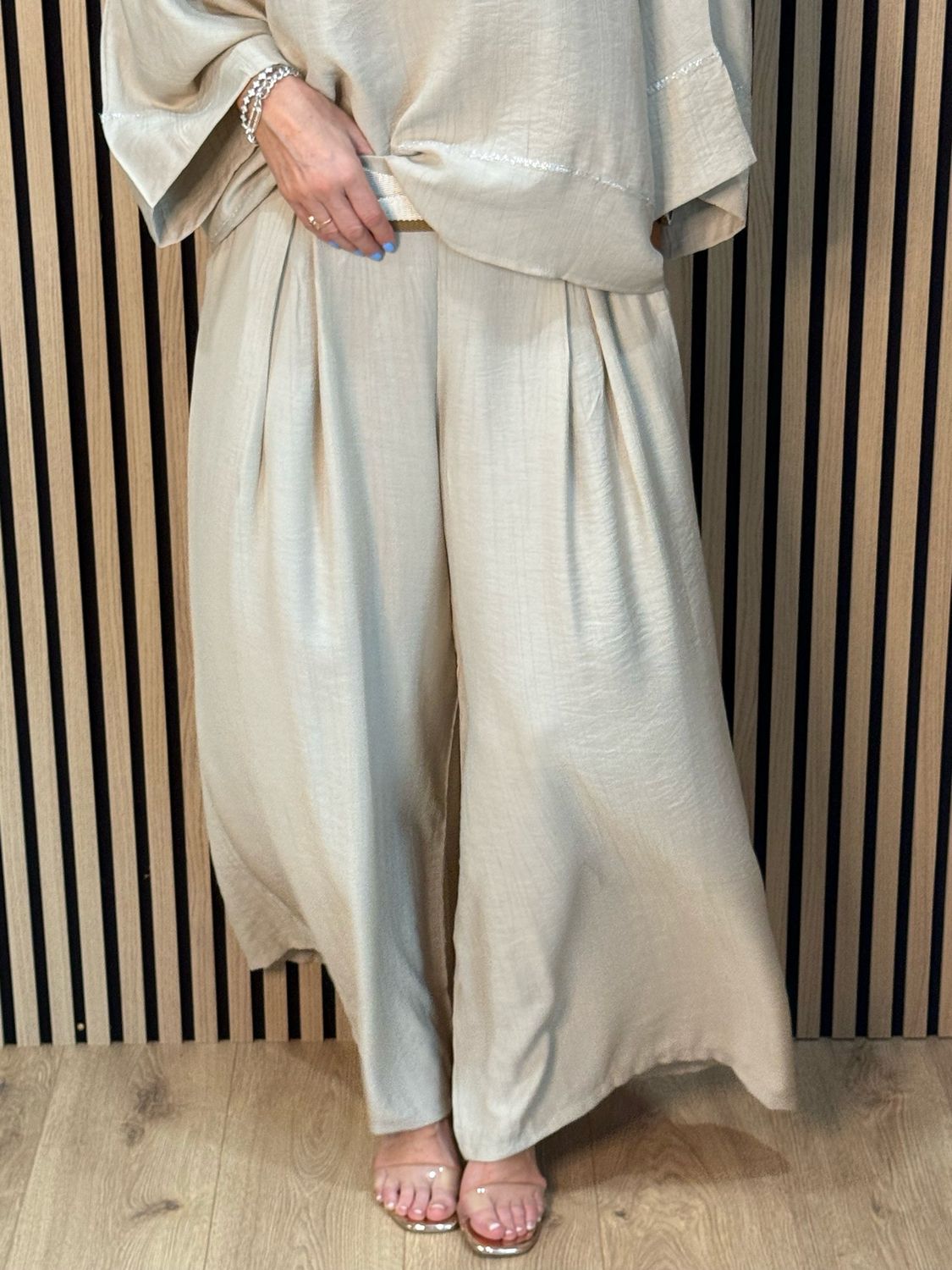 Soft Drape Co-Ord Set - Stone