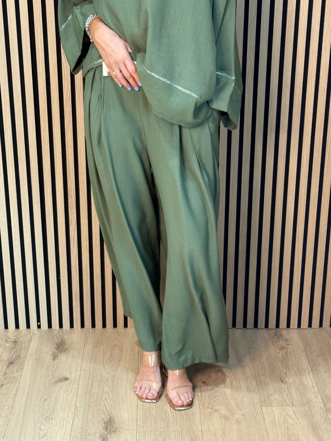 Soft Drape Co-Ord Set - Khaki