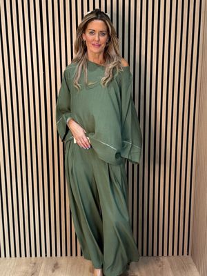 Soft Drape Co-Ord Set - Khaki