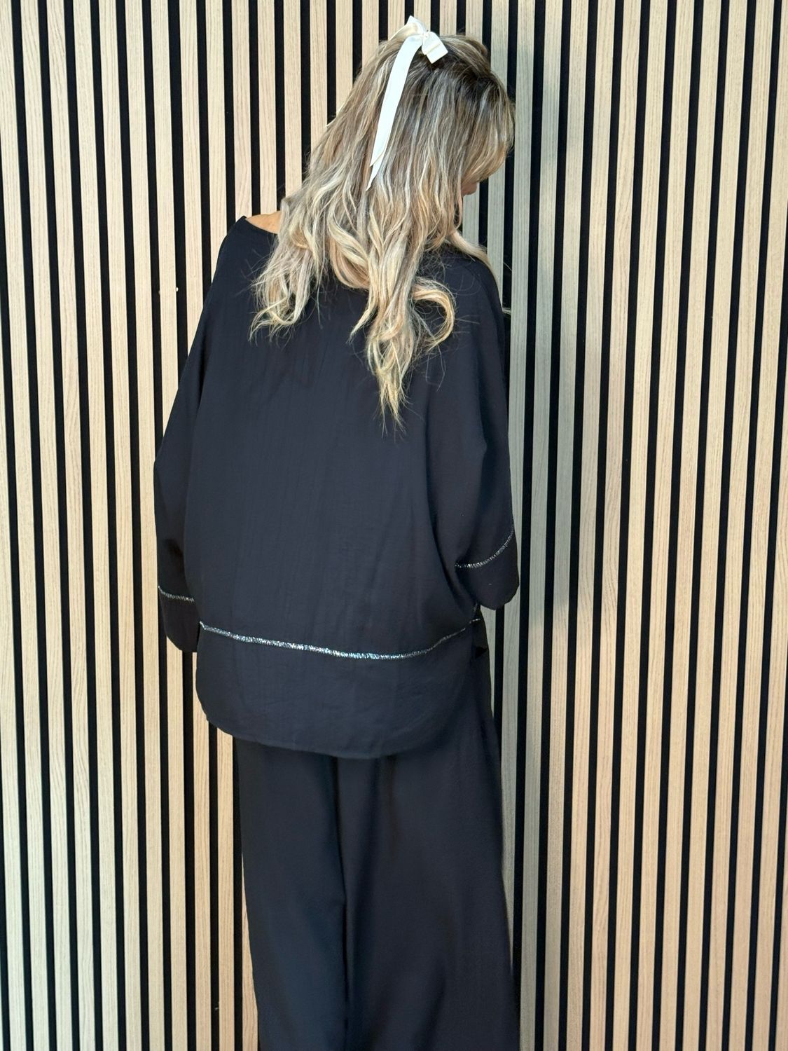 Soft Drape Co-Ord Set - Black