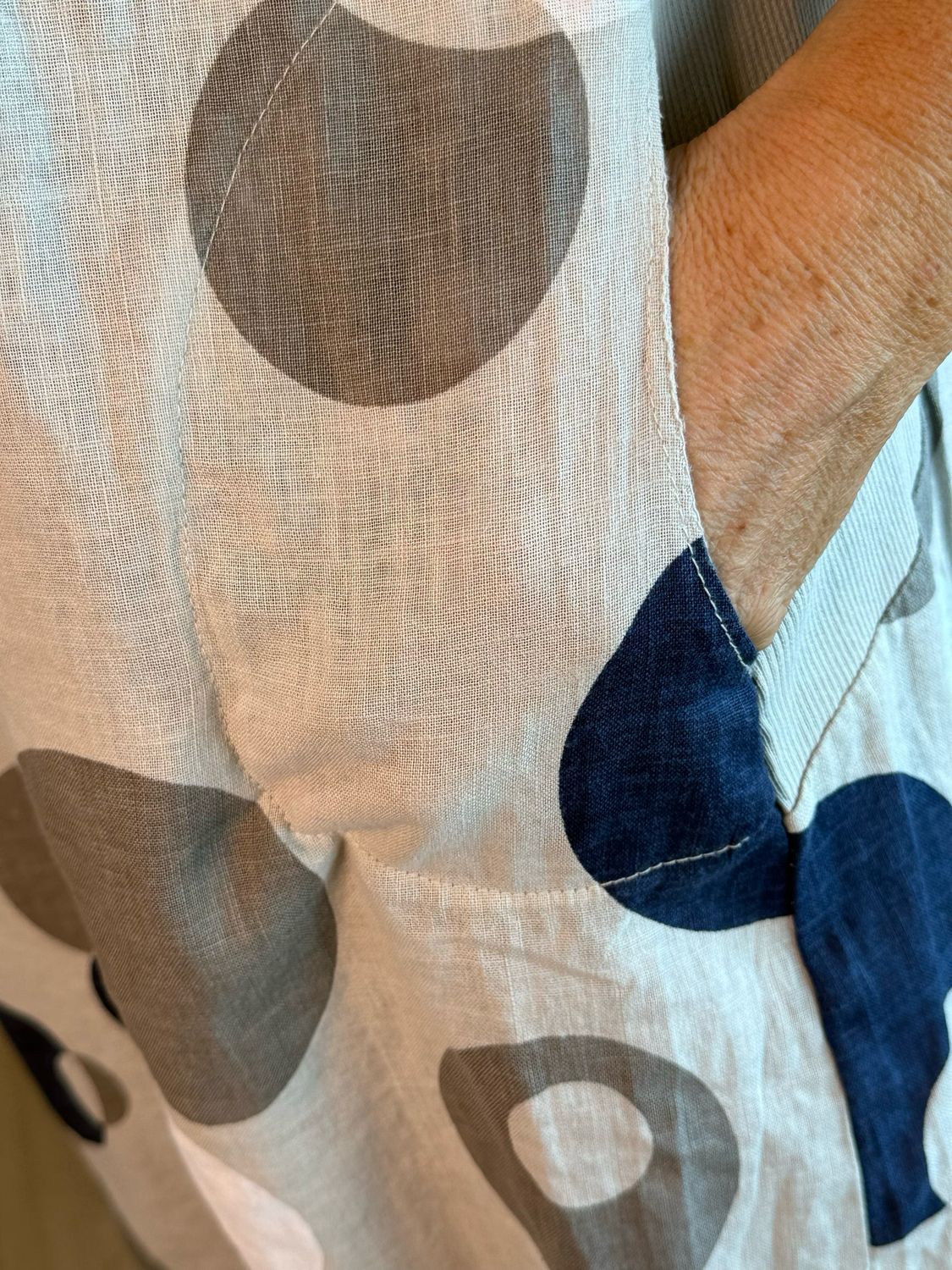 Linen Blend Dress - Stone