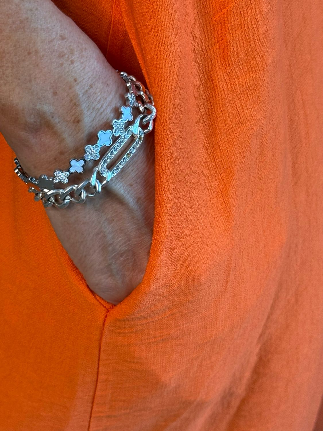 Sleeveless Midi Dress - Orange