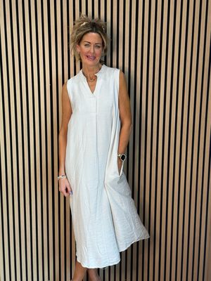 Sleeveless Midi Dress - Stone