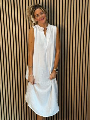 Sleeveless Midi Dress - White