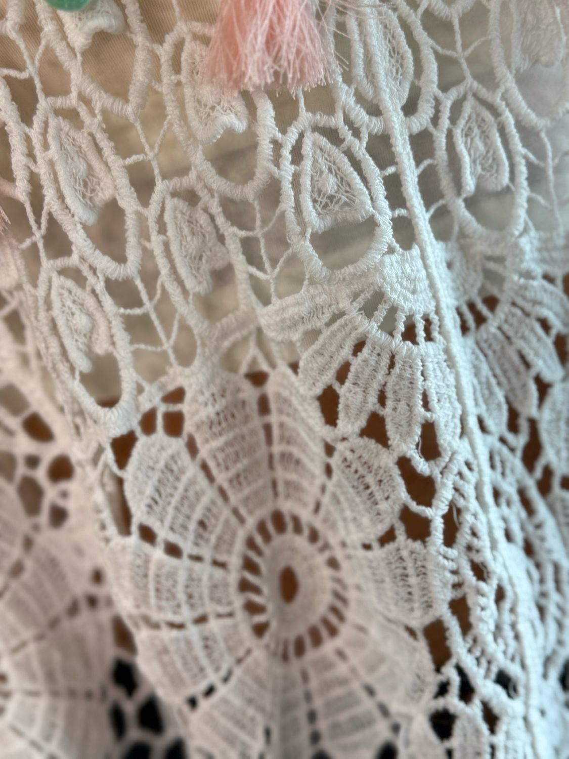 Crochet Tassel Top - White