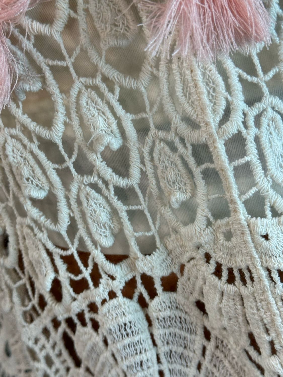 Crochet Tassel Top - Cream